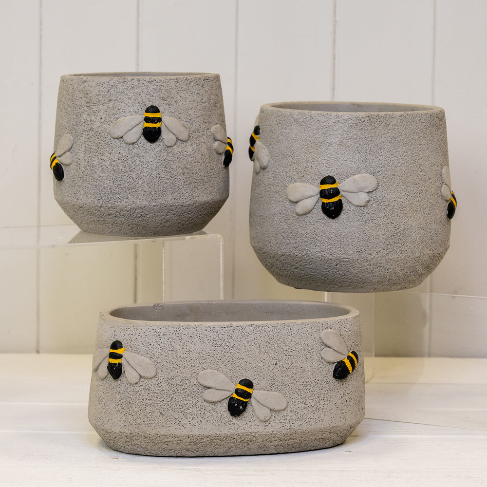 Cement Bee Planters
