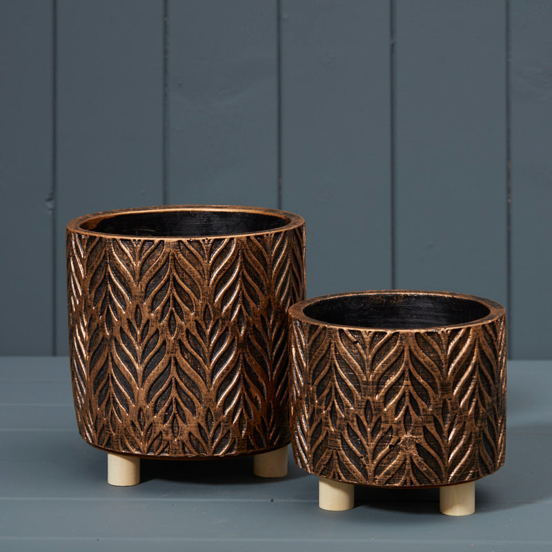 Gold Cement Planter