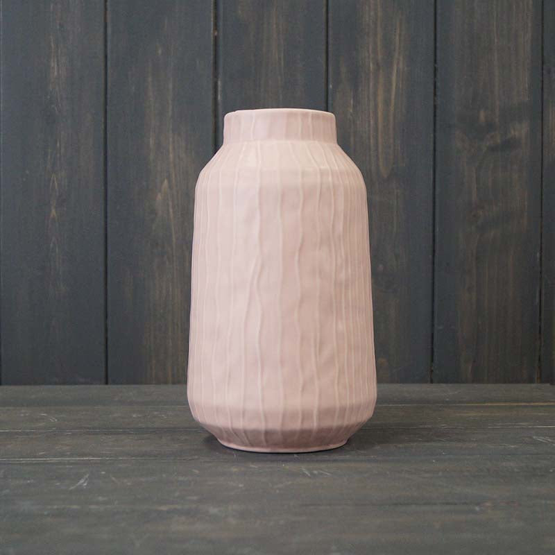 Glazed Pastel Pink Vase Collection