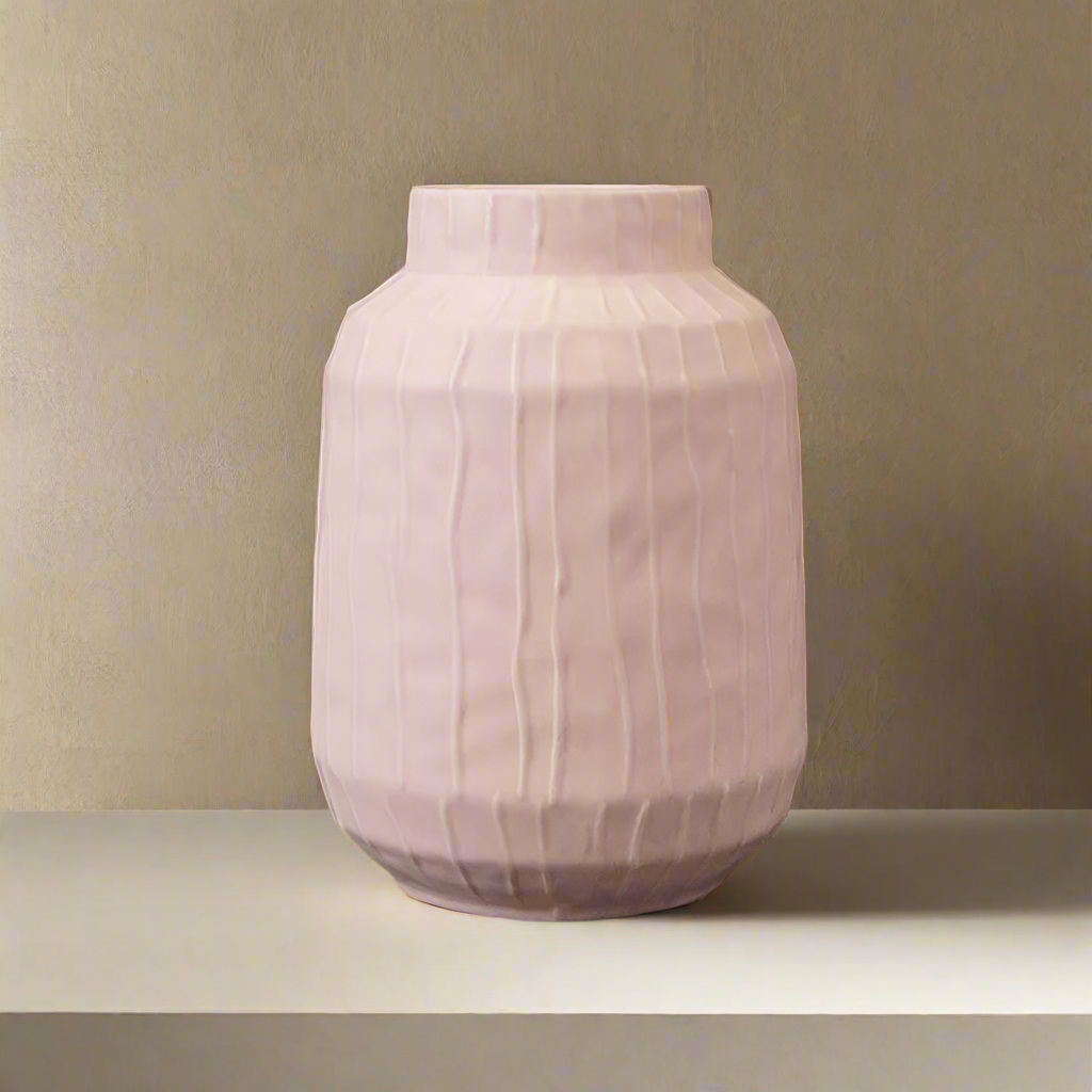 Glazed Pastel Pink Vase