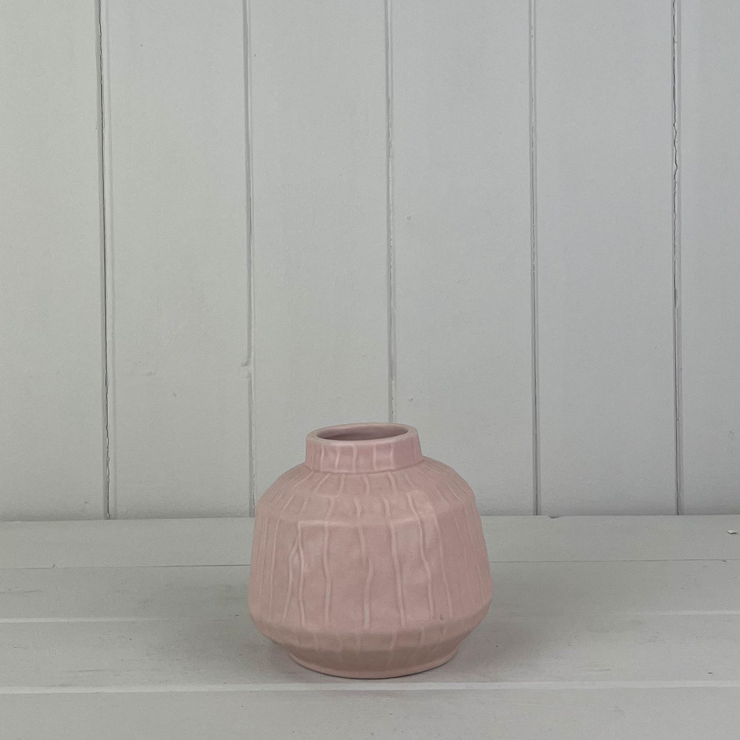 Glazed Pastel Pink Vase Collection