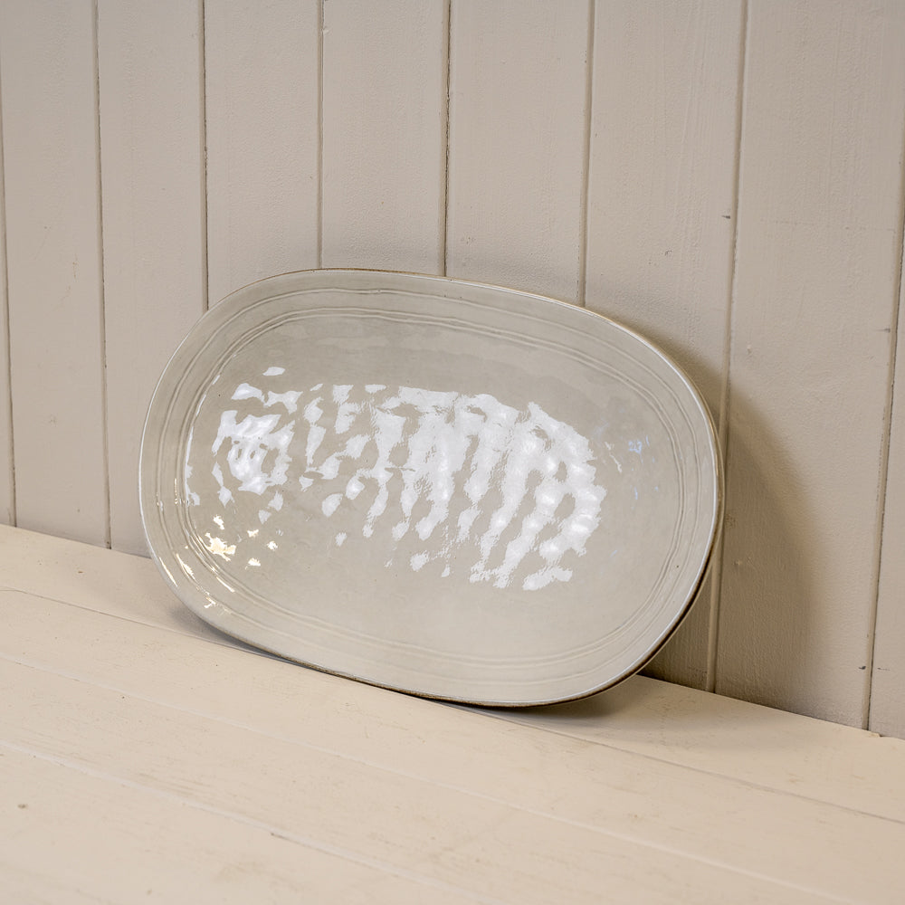 Stoneware Large Oval Plate