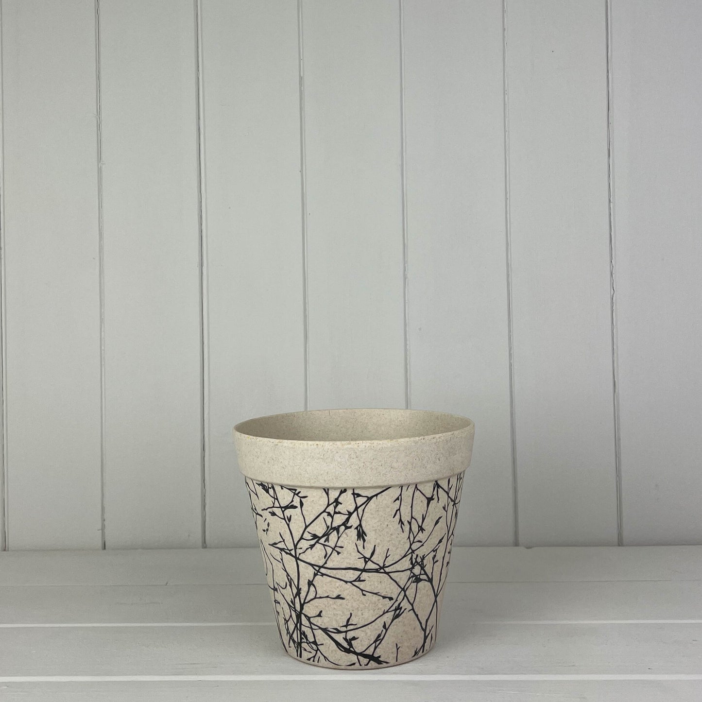 Earthy Natural Bamboo Flower Pot