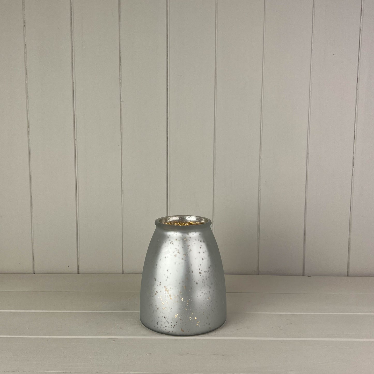 Frosted Silver Glass Holder