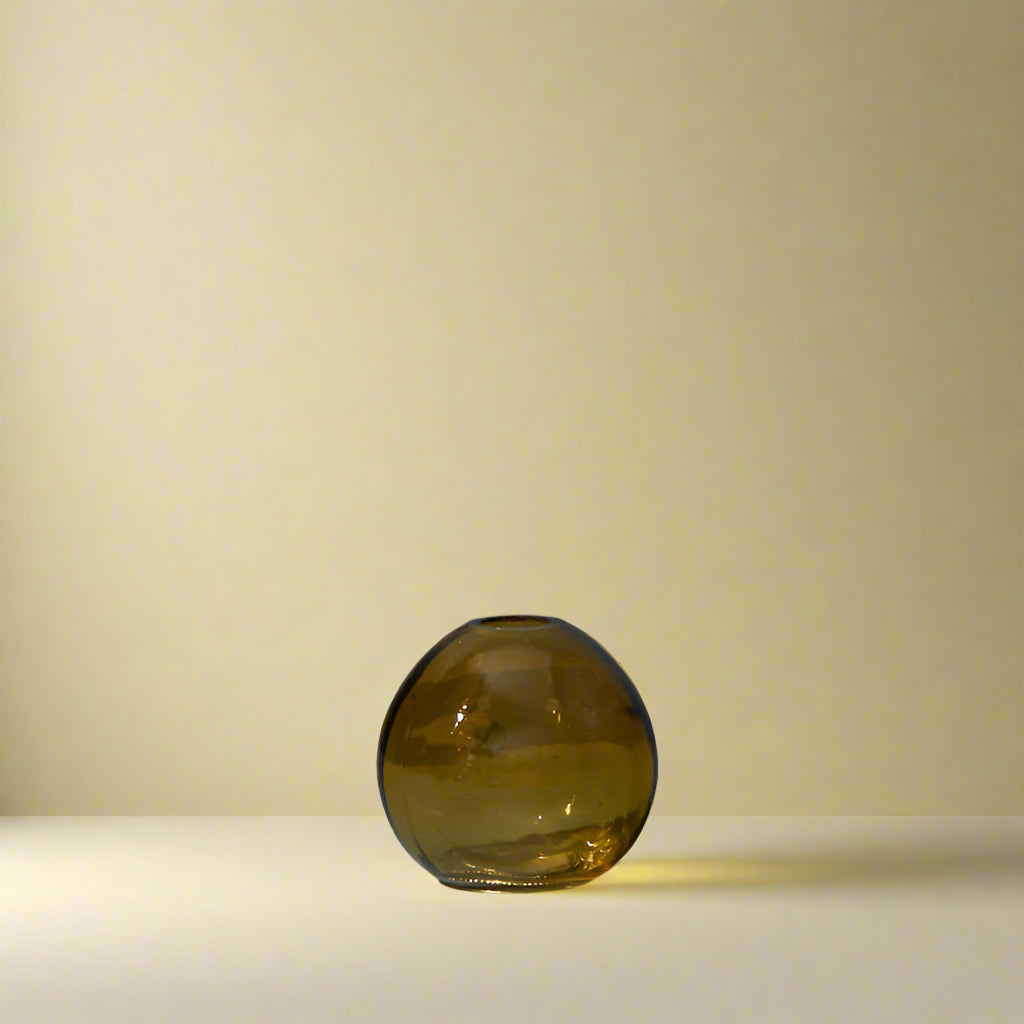 Yellow Globe Glass Vase