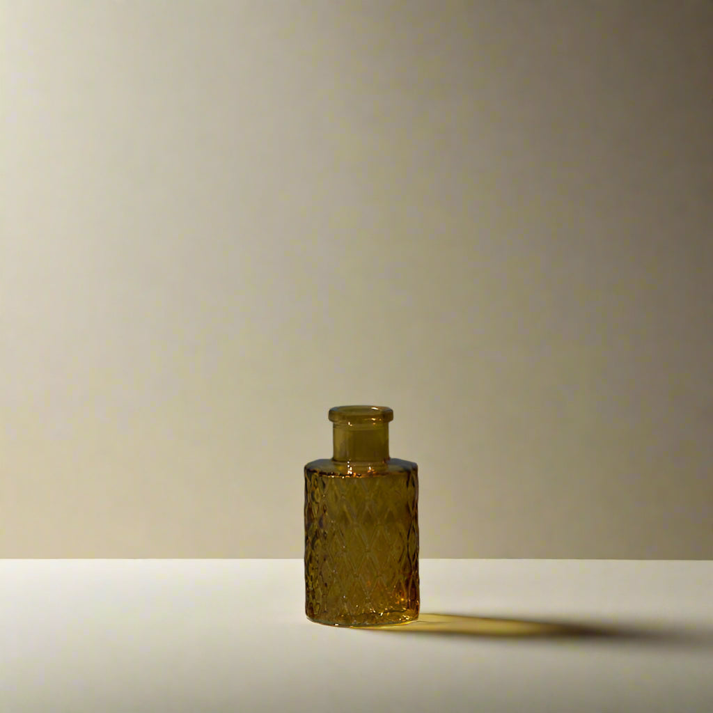 Yellow Geometric Glass Bottle