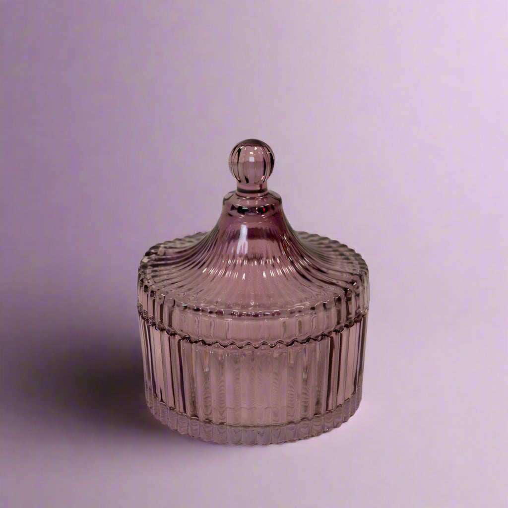Amethyst Glass Decorative Jar