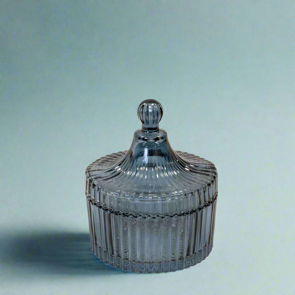 Blue Glass Decorative Jar