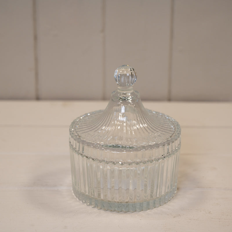 Clear Glass Decorative Jar