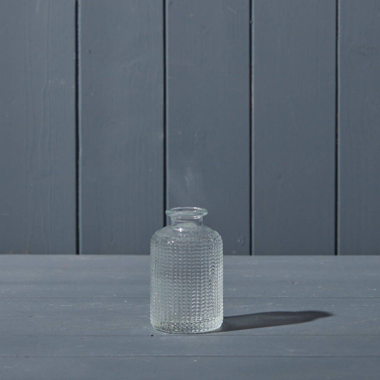 Clear Dimpled Glass Bottle