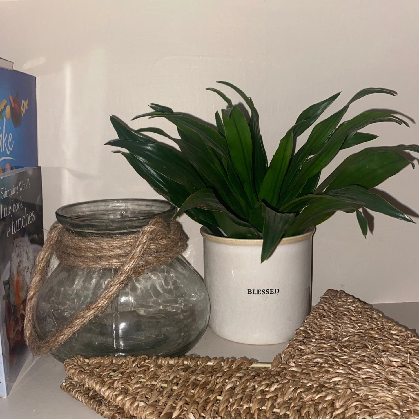 Glass Jar With Hessian Rope