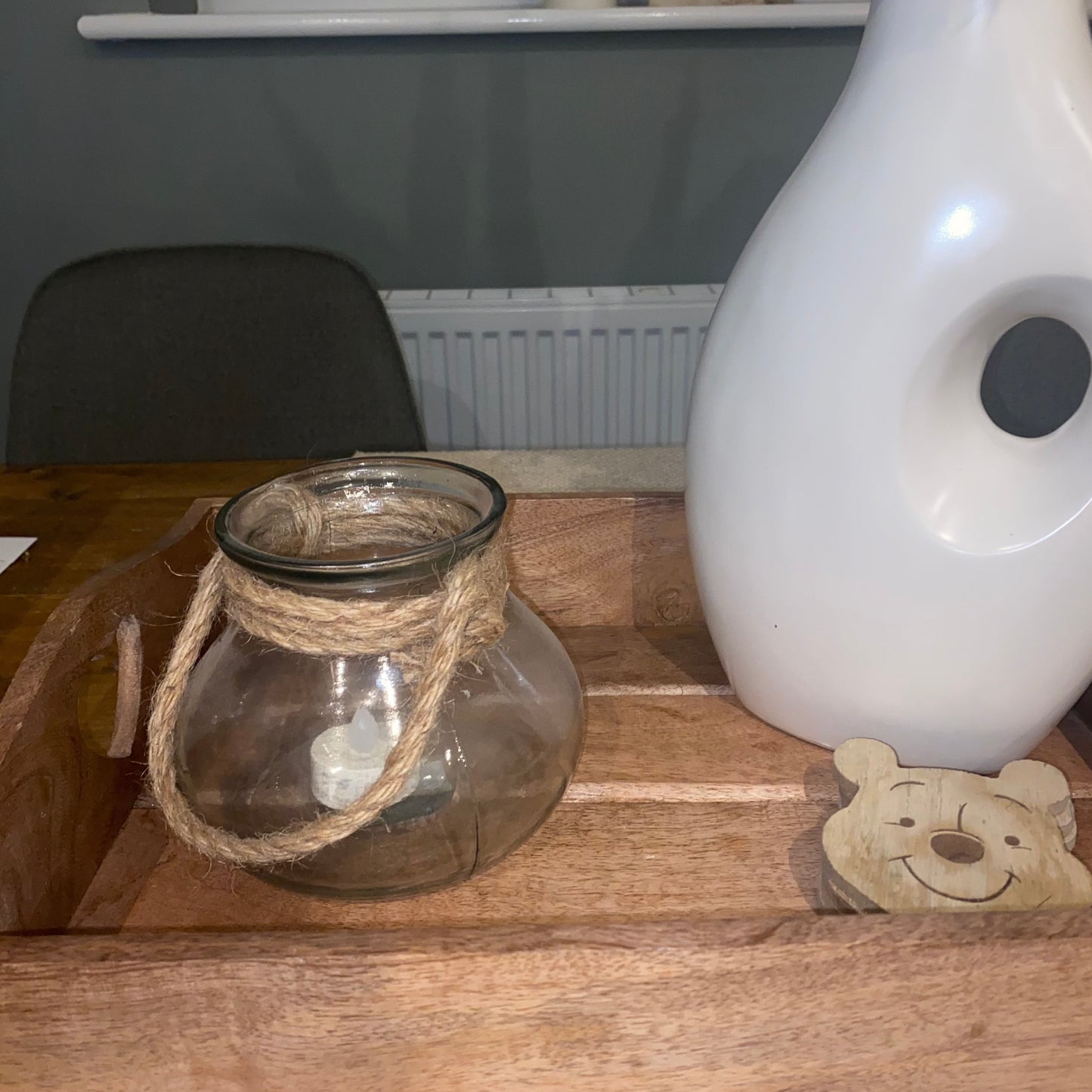 Glass Jar With Hessian Rope