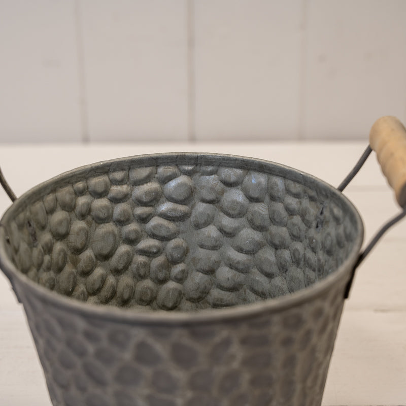 Zinc Pot With Hammered Finish