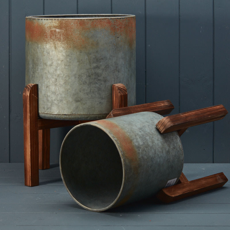 Vintage Pots With Stands Set