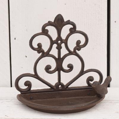 Cast Iron Bird Feeder With Swirls