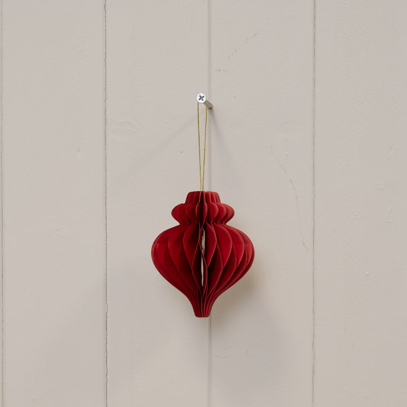 Deep Red Paper Baubles