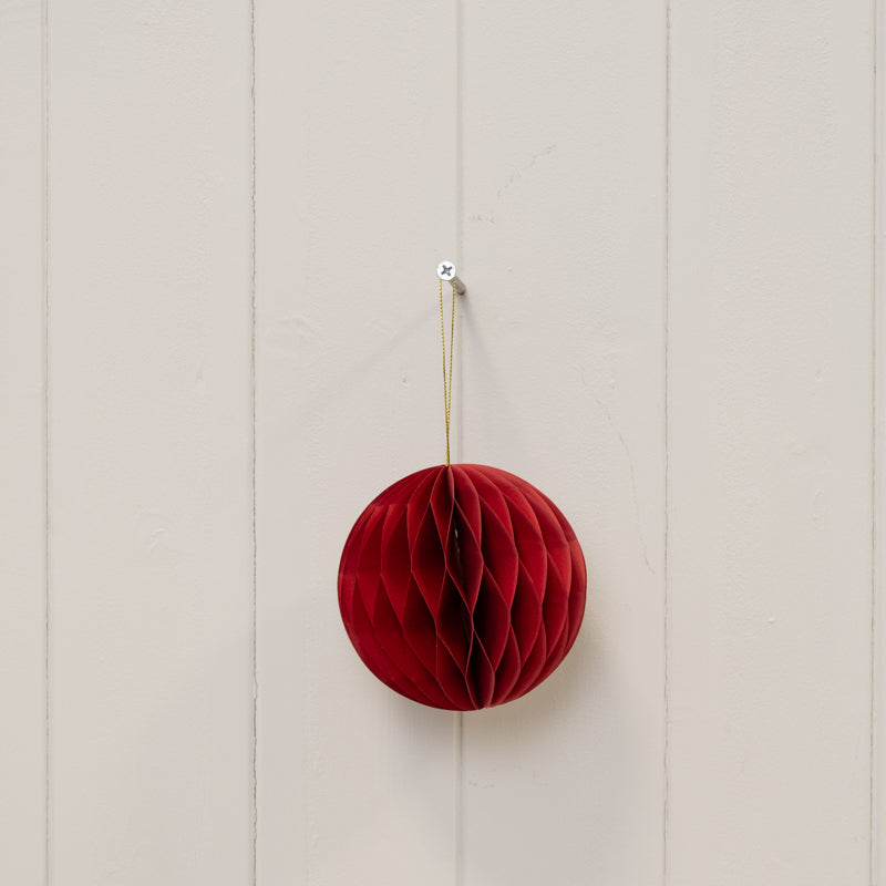 Deep Red Paper Baubles