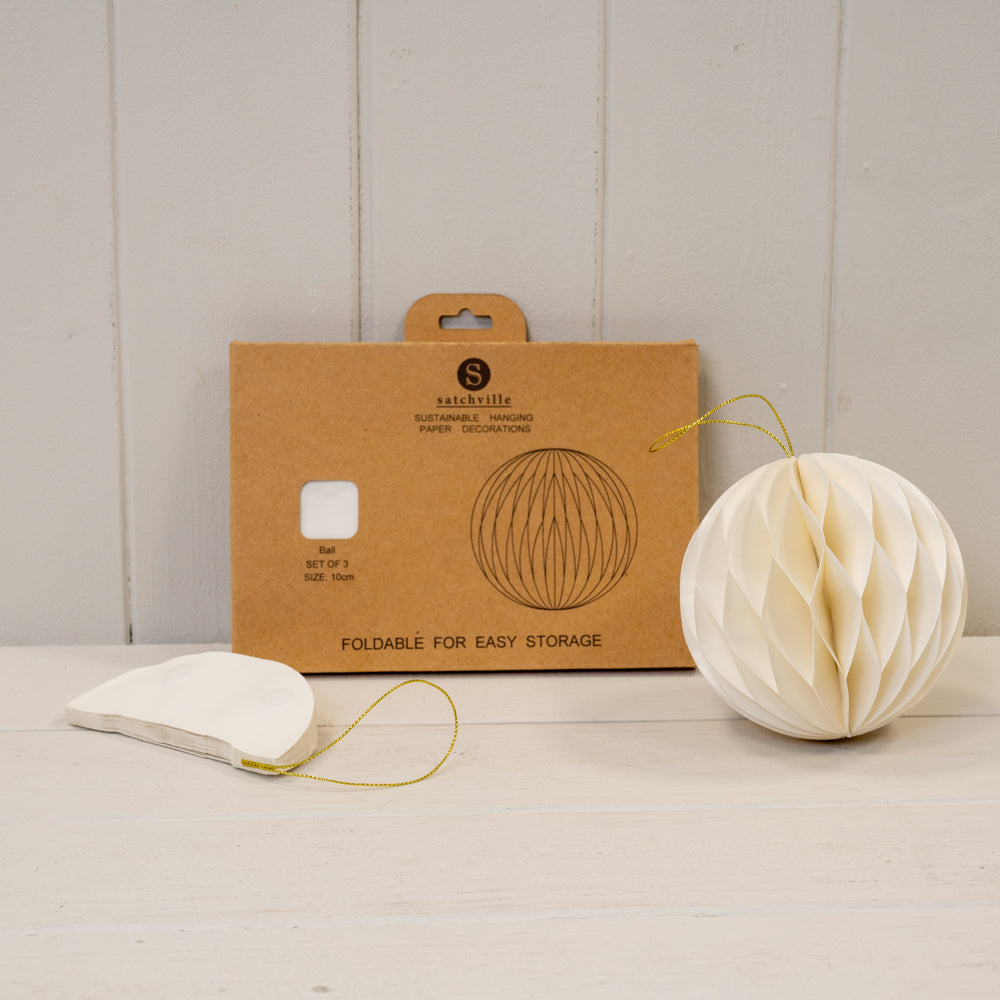 Off White Paper Baubles