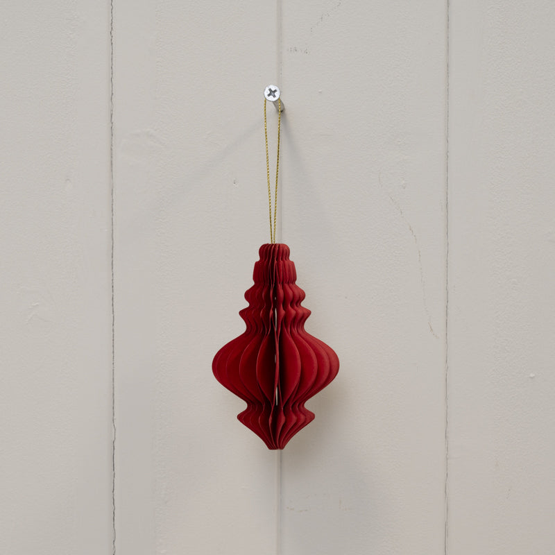 Deep Red Paper Baubles