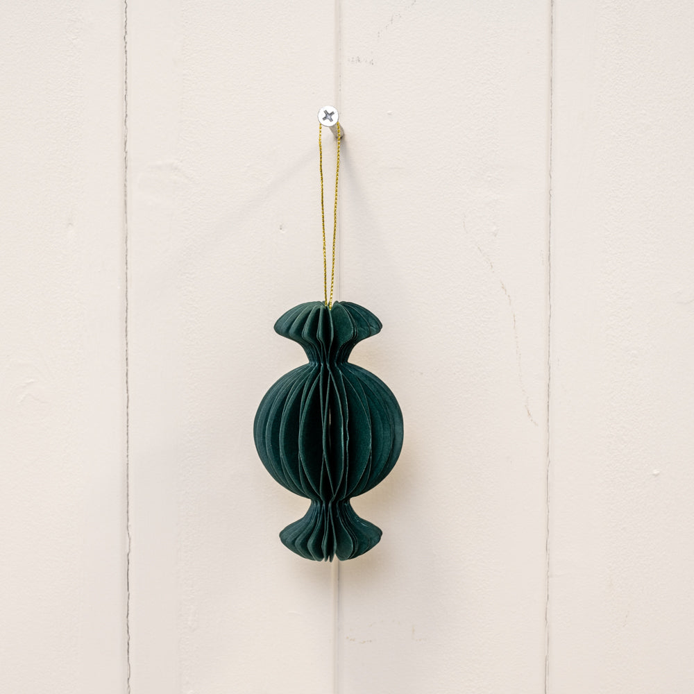Dark Green Paper Baubles