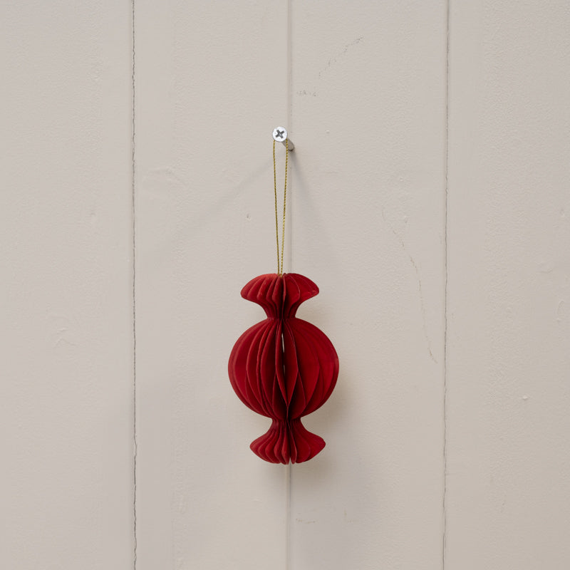 Deep Red Paper Baubles