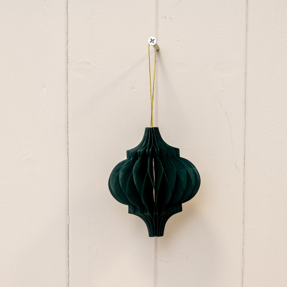 Dark Green Paper Baubles