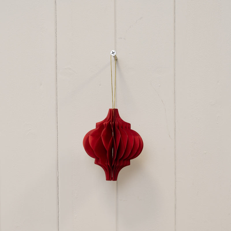 Deep Red Paper Baubles