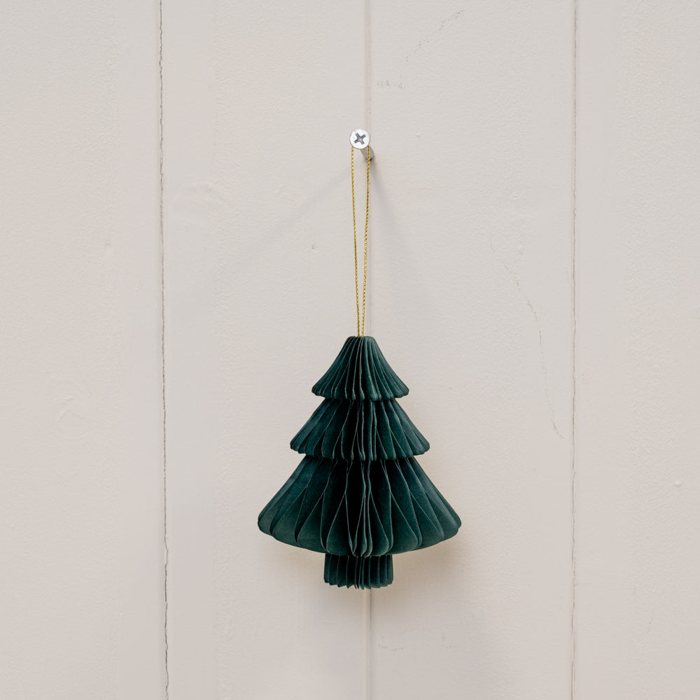 Dark Green Paper Baubles