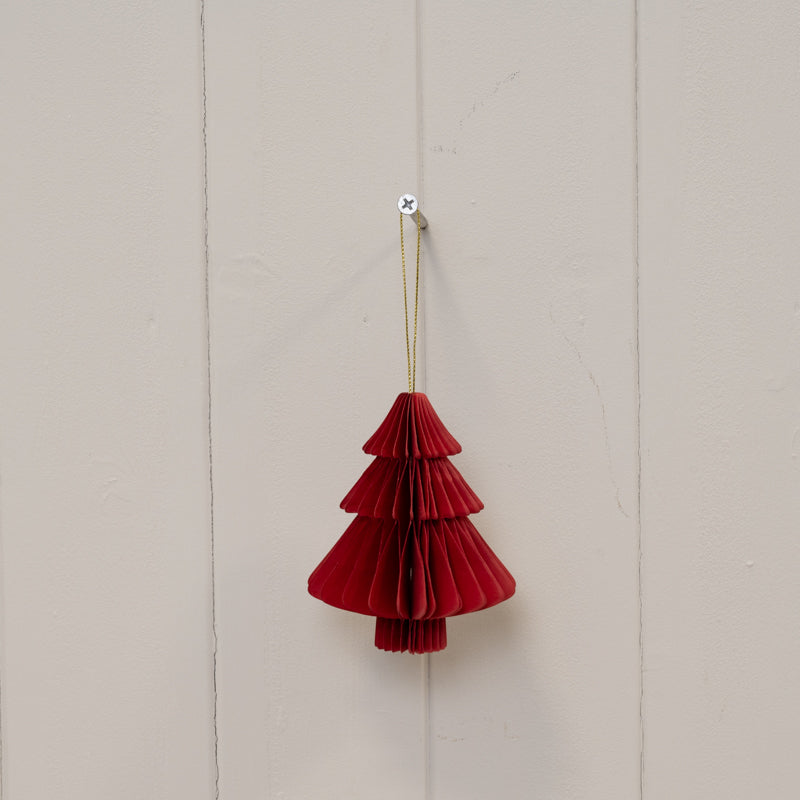 Deep Red Paper Baubles