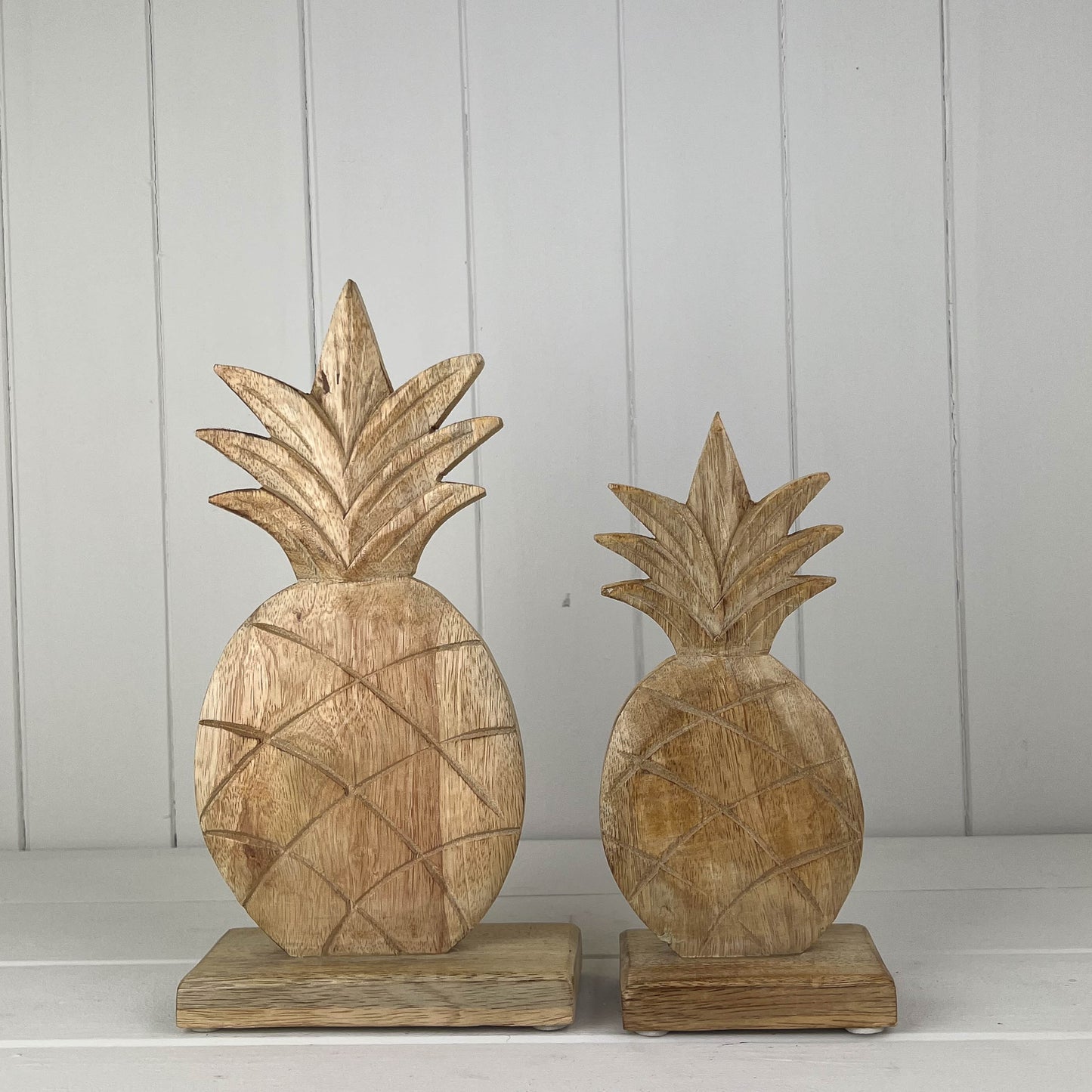 Wooden Carved Pineapple Display