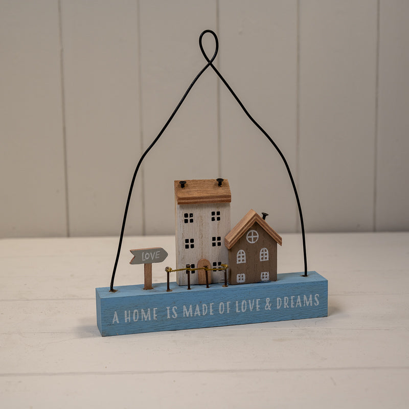 Wooden Hanging Home Sign