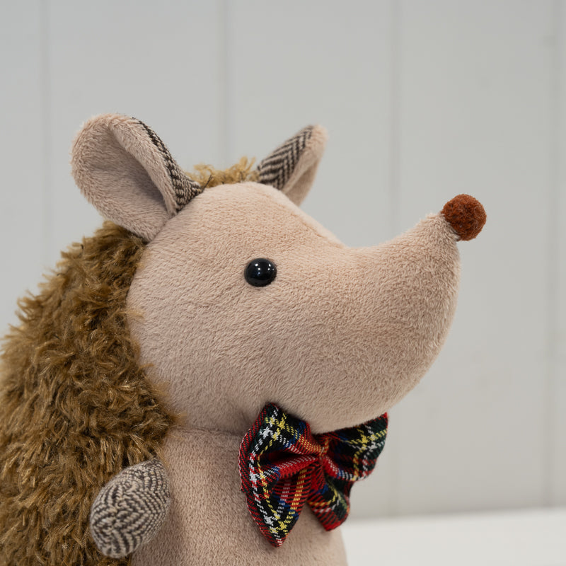 Furry Hedgehog With Bow Tie Doorstop
