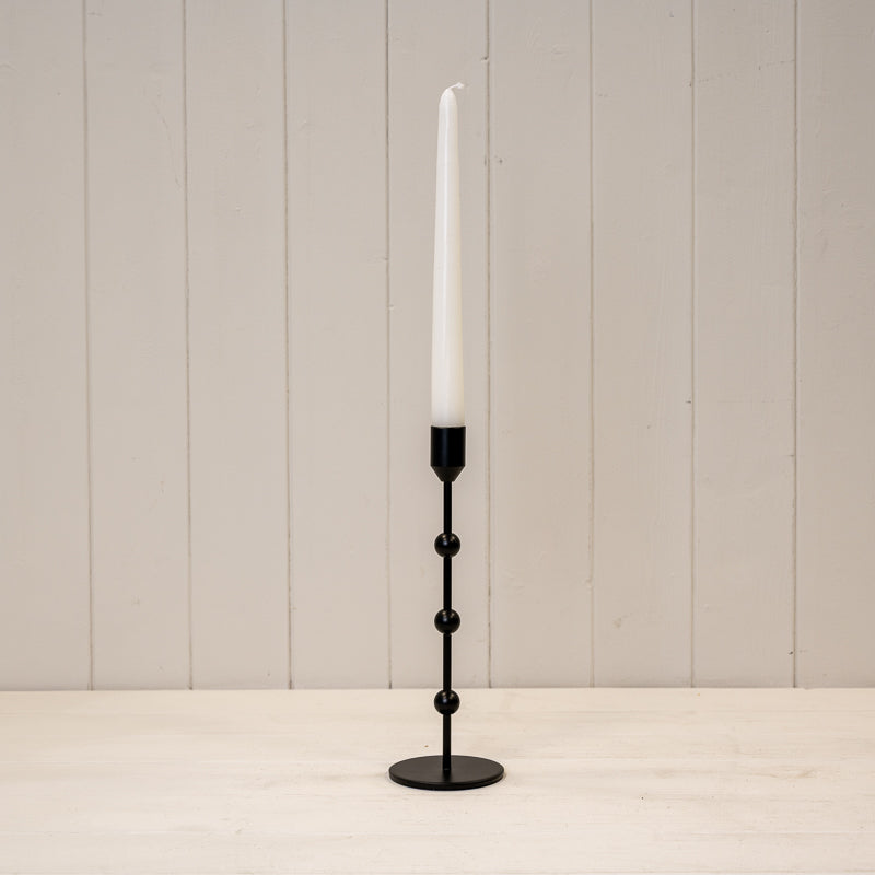 Black Candle Holders With Ball Detail