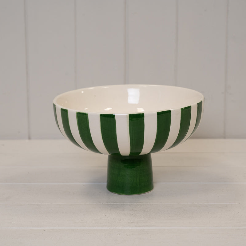 Striped Ceramic Bowl Decor