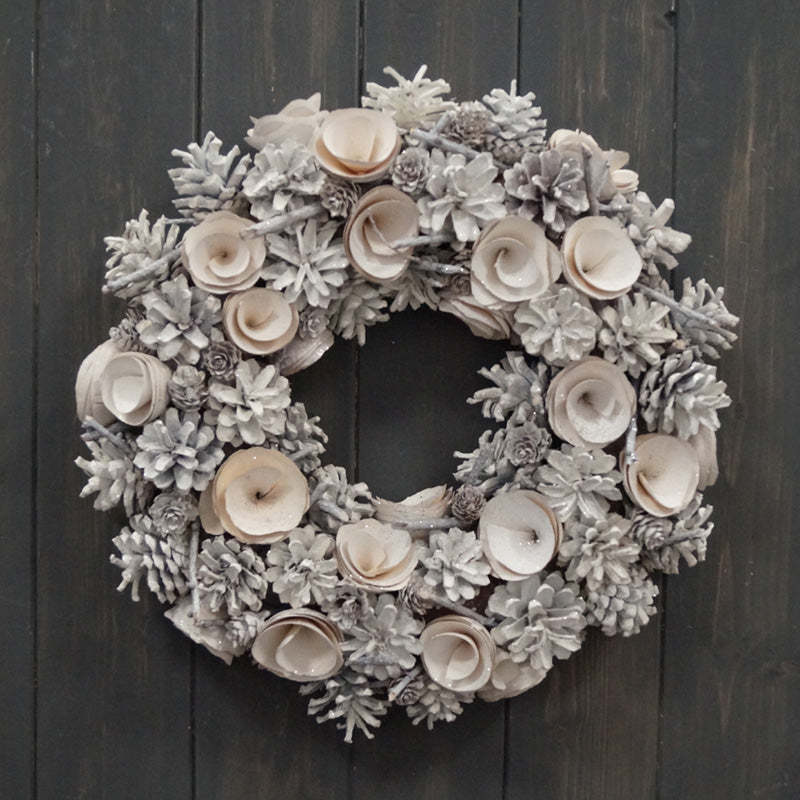 Silver and White Wreath