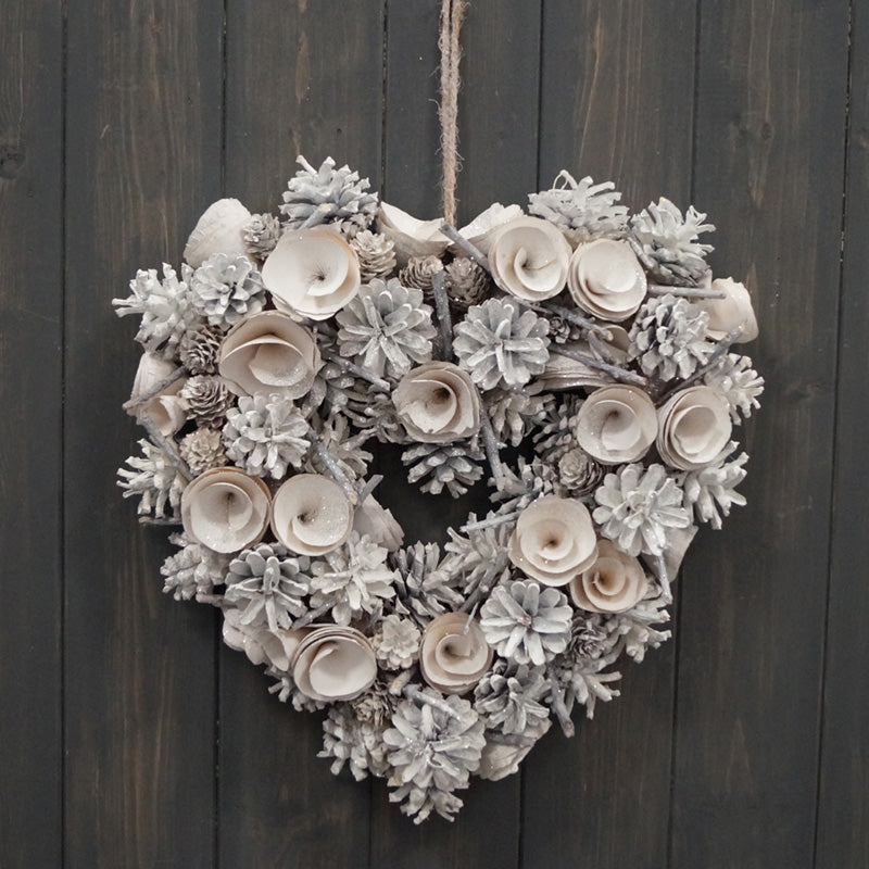 Silver And White Wreath