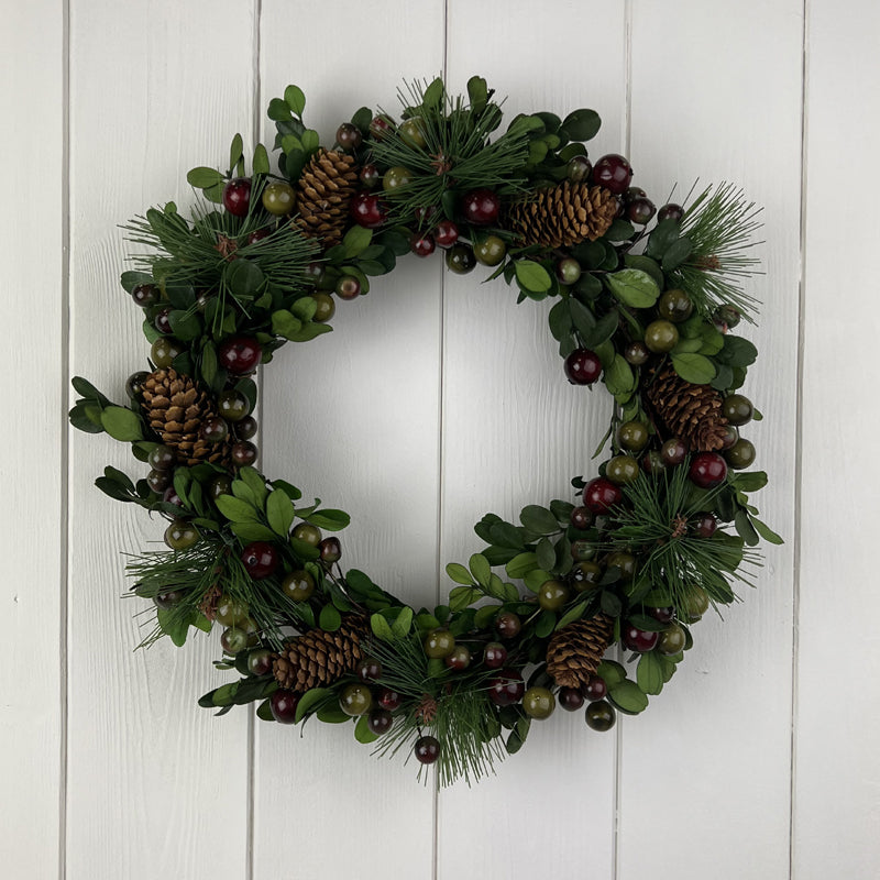 Pinecone And Berry Wreath