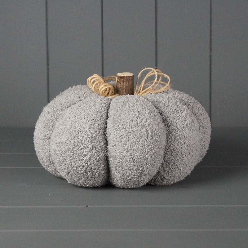 Grey Fabric Pumpkin