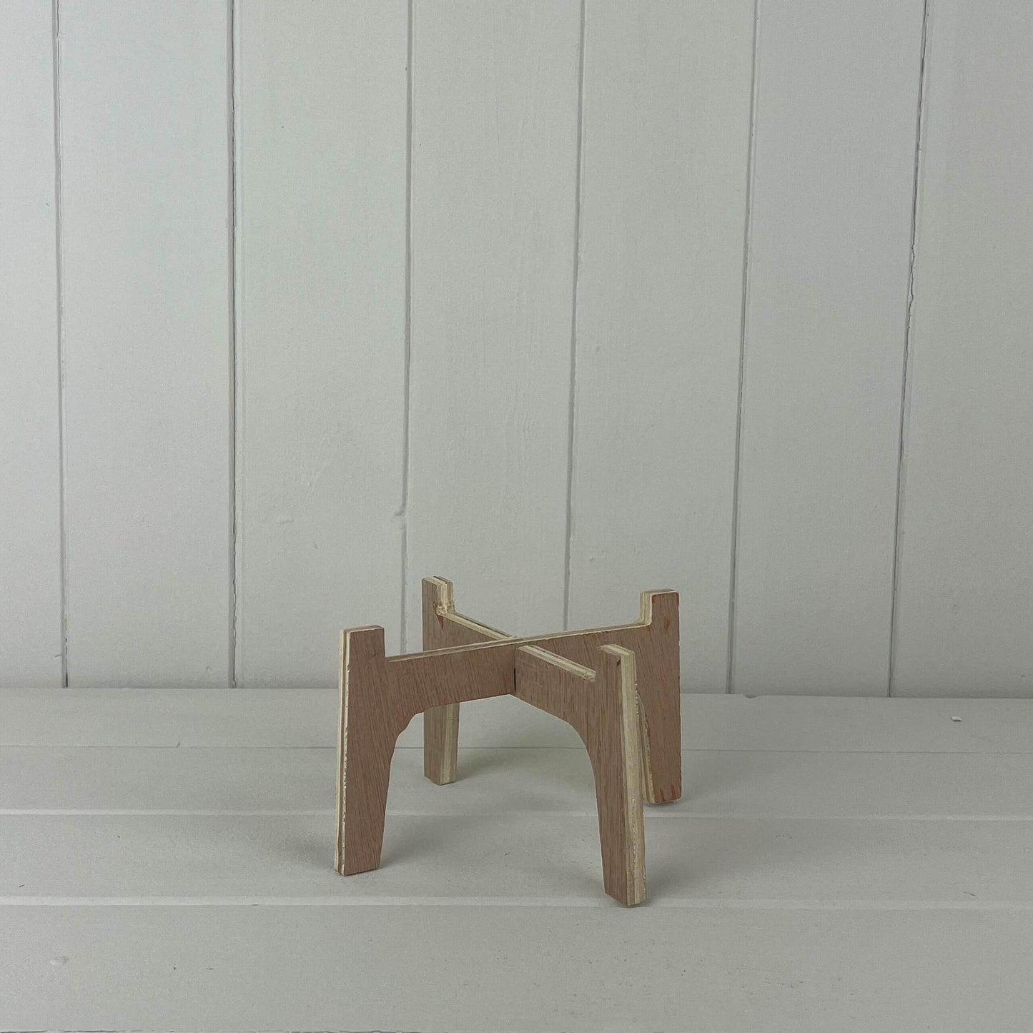 Medium Natural Slot-Together (Flat Pack) Plant Stand