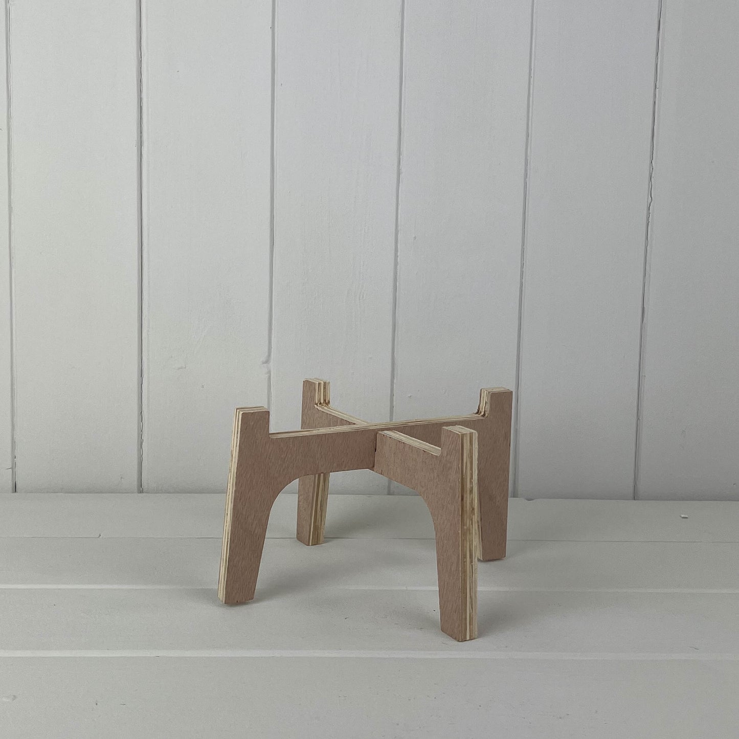 Medium Brown Slot-Together (Flat Pack) Plant Stand