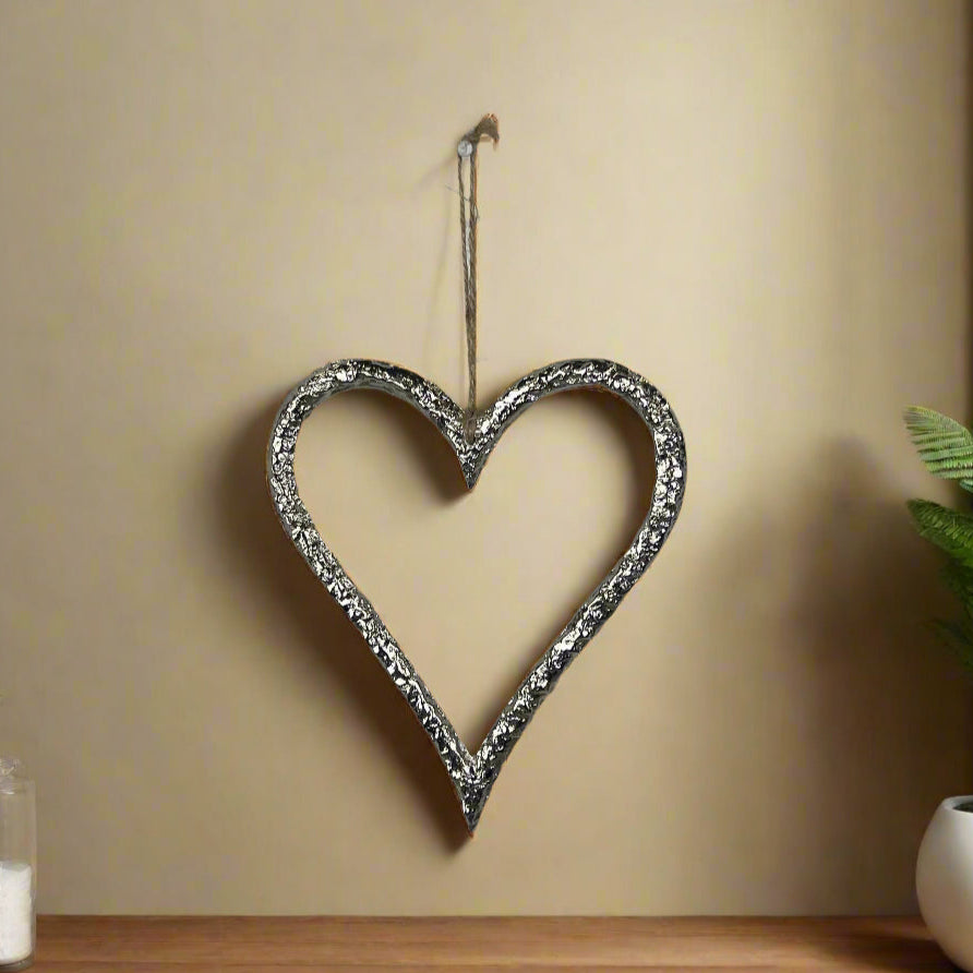 Silver Metal Heart
