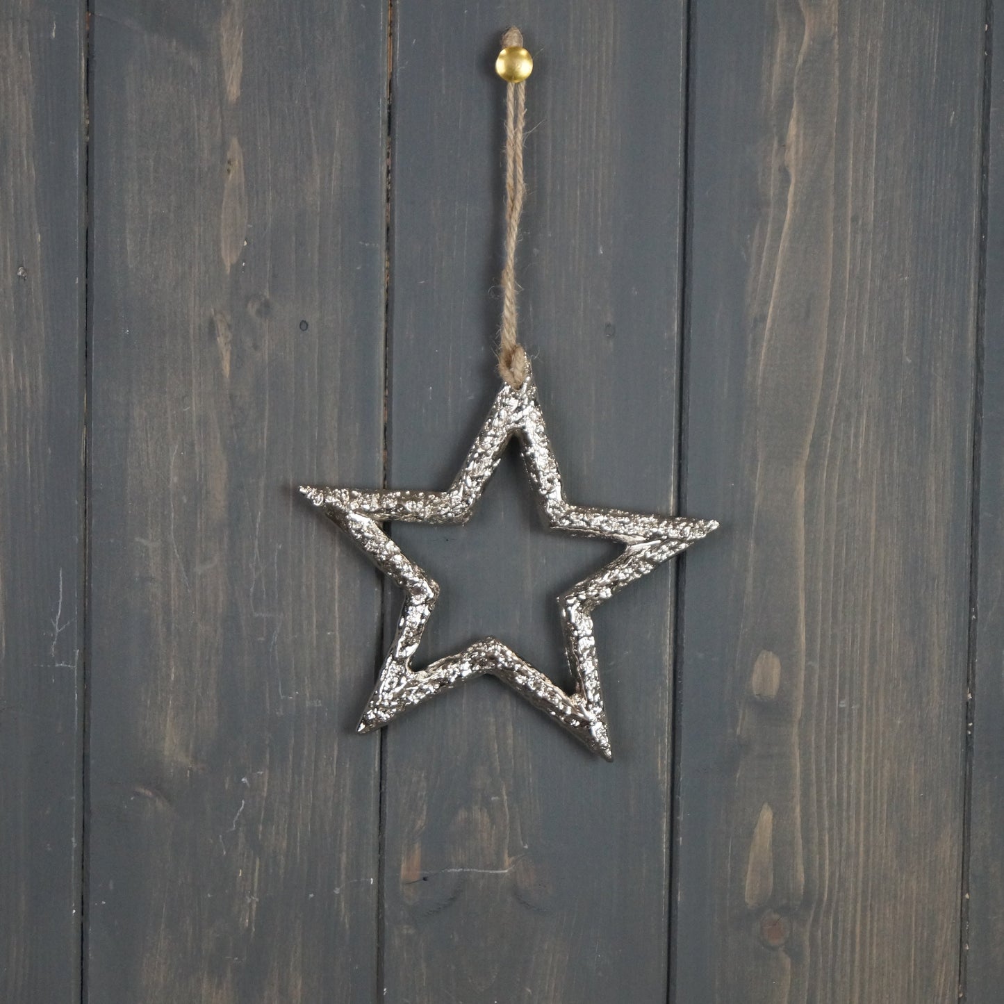 Silver Metal Star 12cm