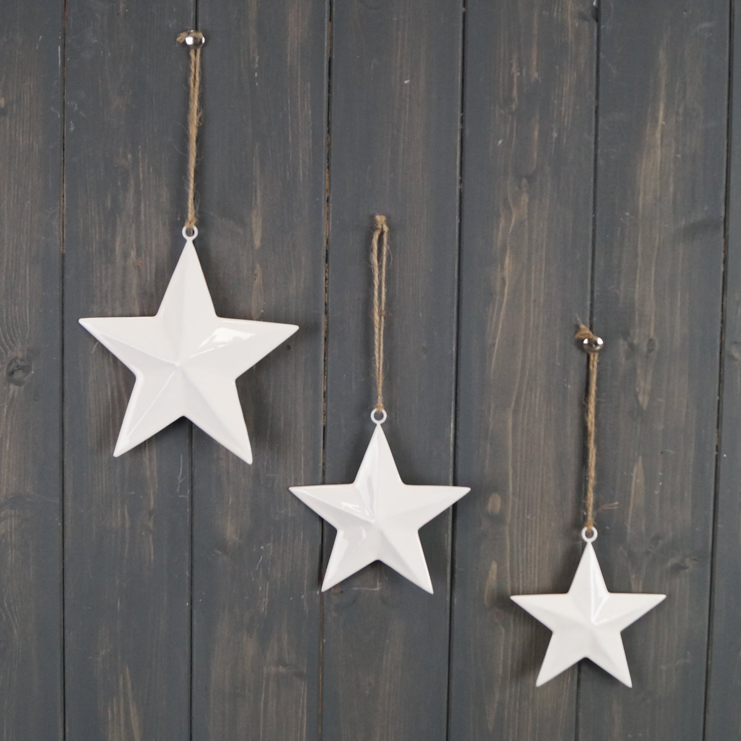White Enamel Hanging Star
