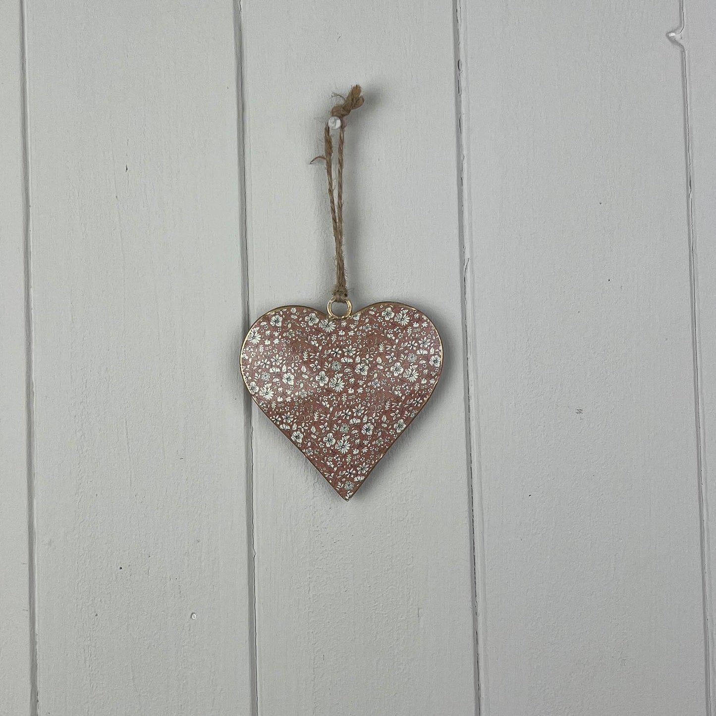 Pink Metal Hanging Heart