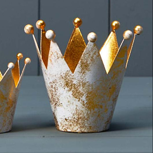 Antique Gold Crown Tealight