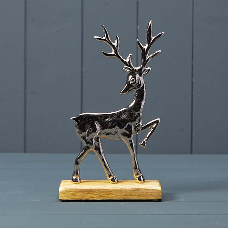 Silver Deer On Base
