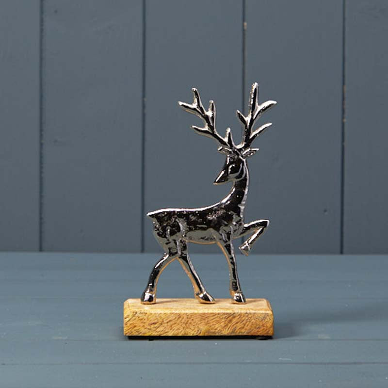 Silver Deer On Base