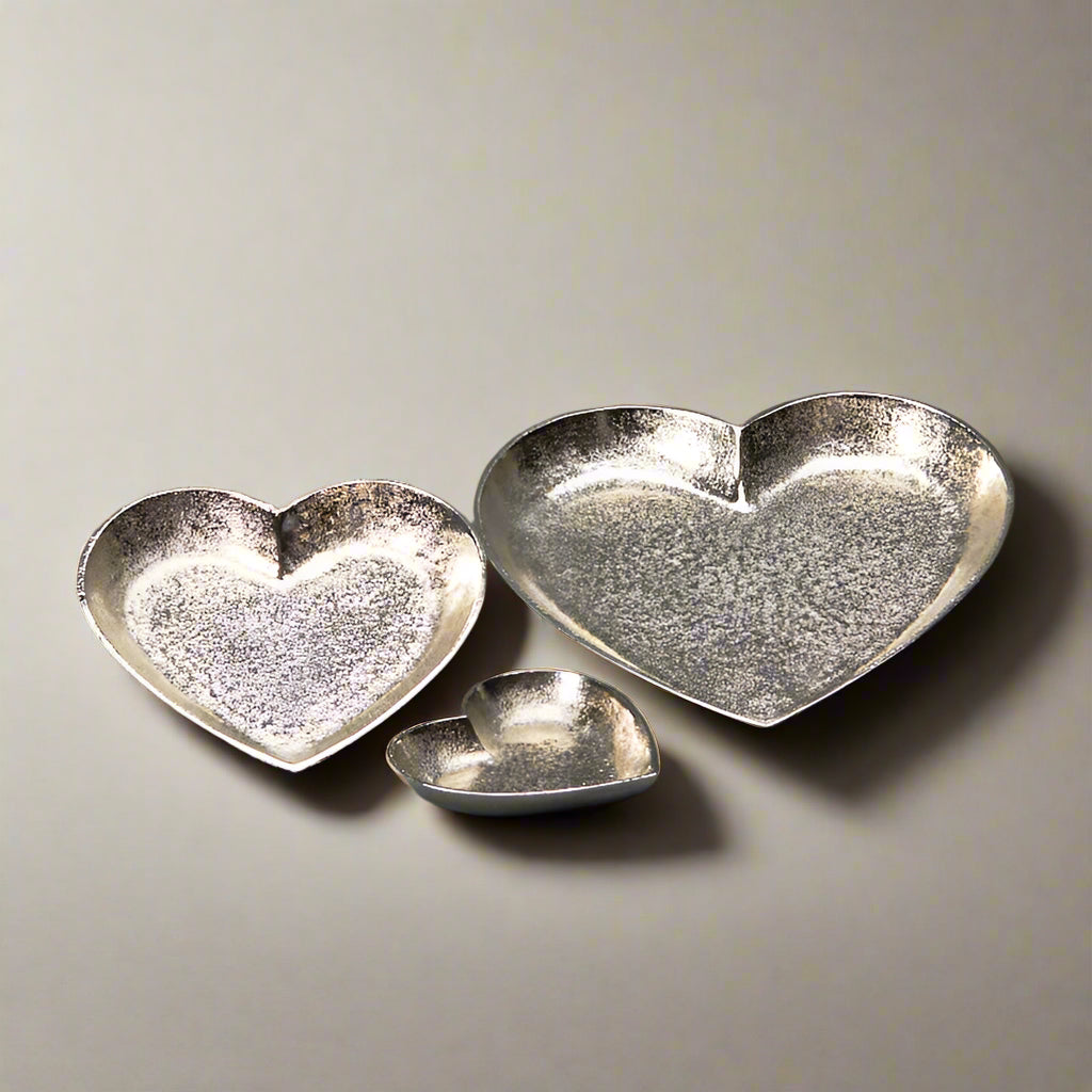 Silver Heart Shape Plate