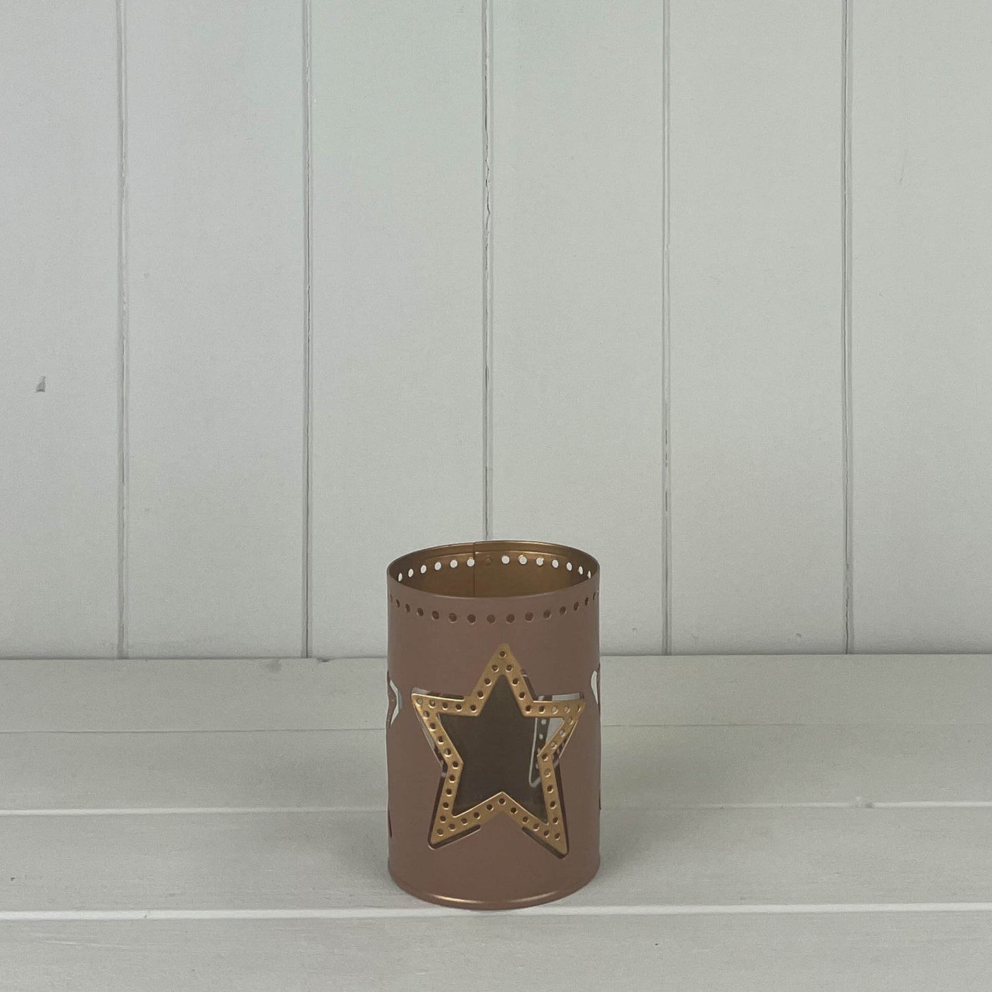 Pink Tealight Holder with Star Design