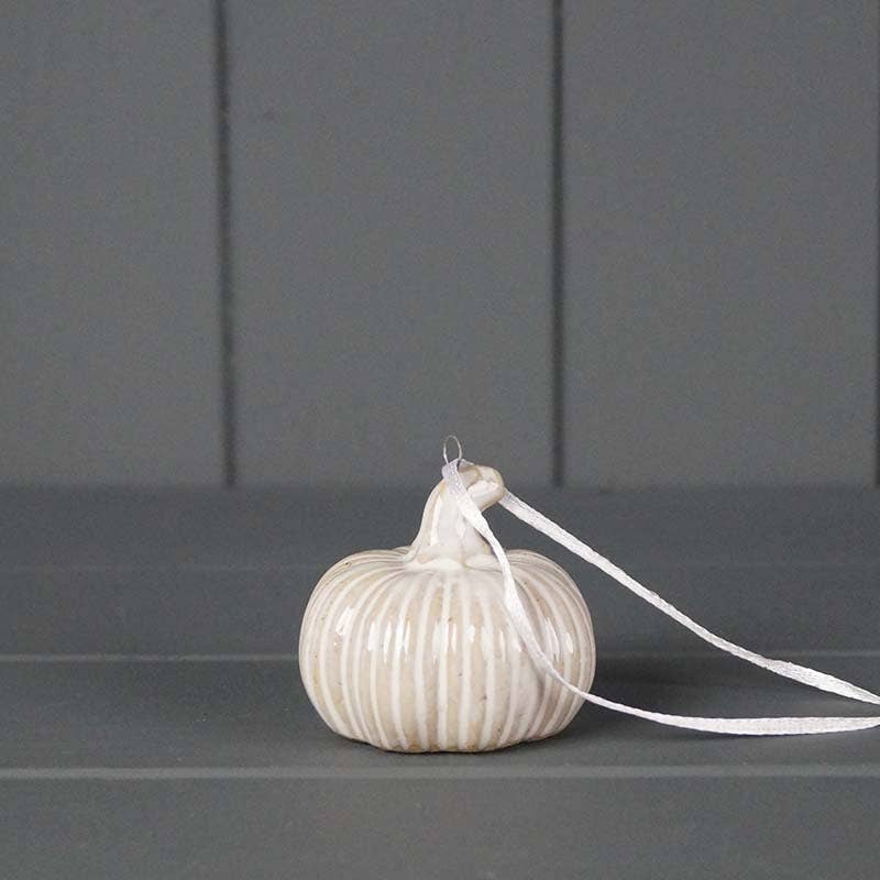 Hanging Ceramic Pumpkin